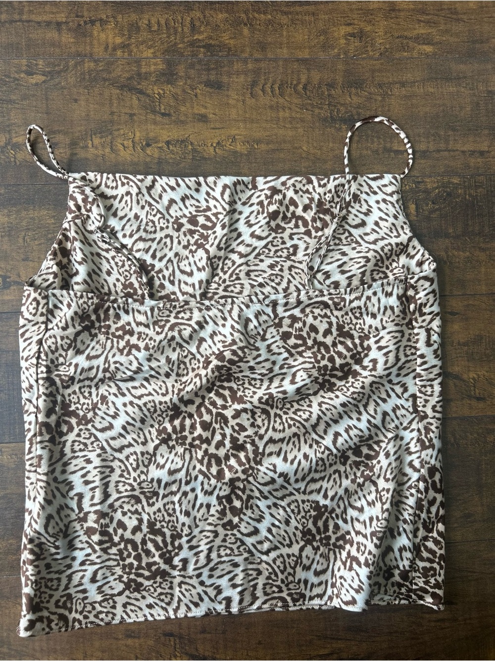 Dynamite Leopard Print Cami in Brown and Cream - Picture 3 of 5